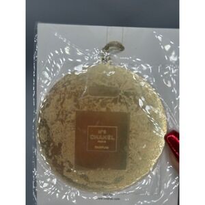 Chanel N5 Parfum Gold Tone Round Ornament   #294
